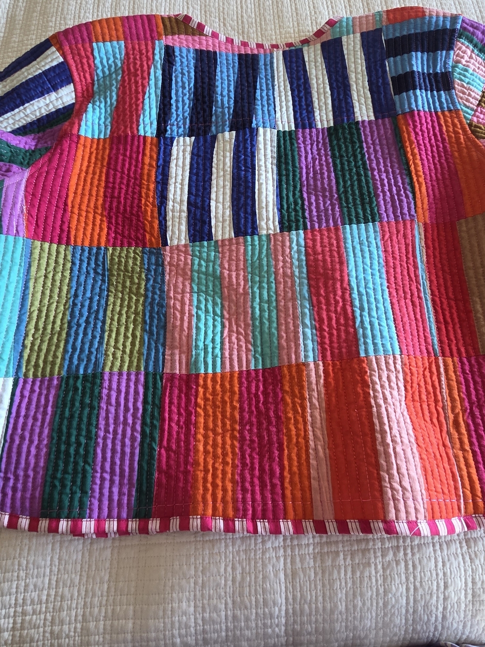 Multi-Color Reversible Patchwork Quilted Jacket - Picture 5 of 8